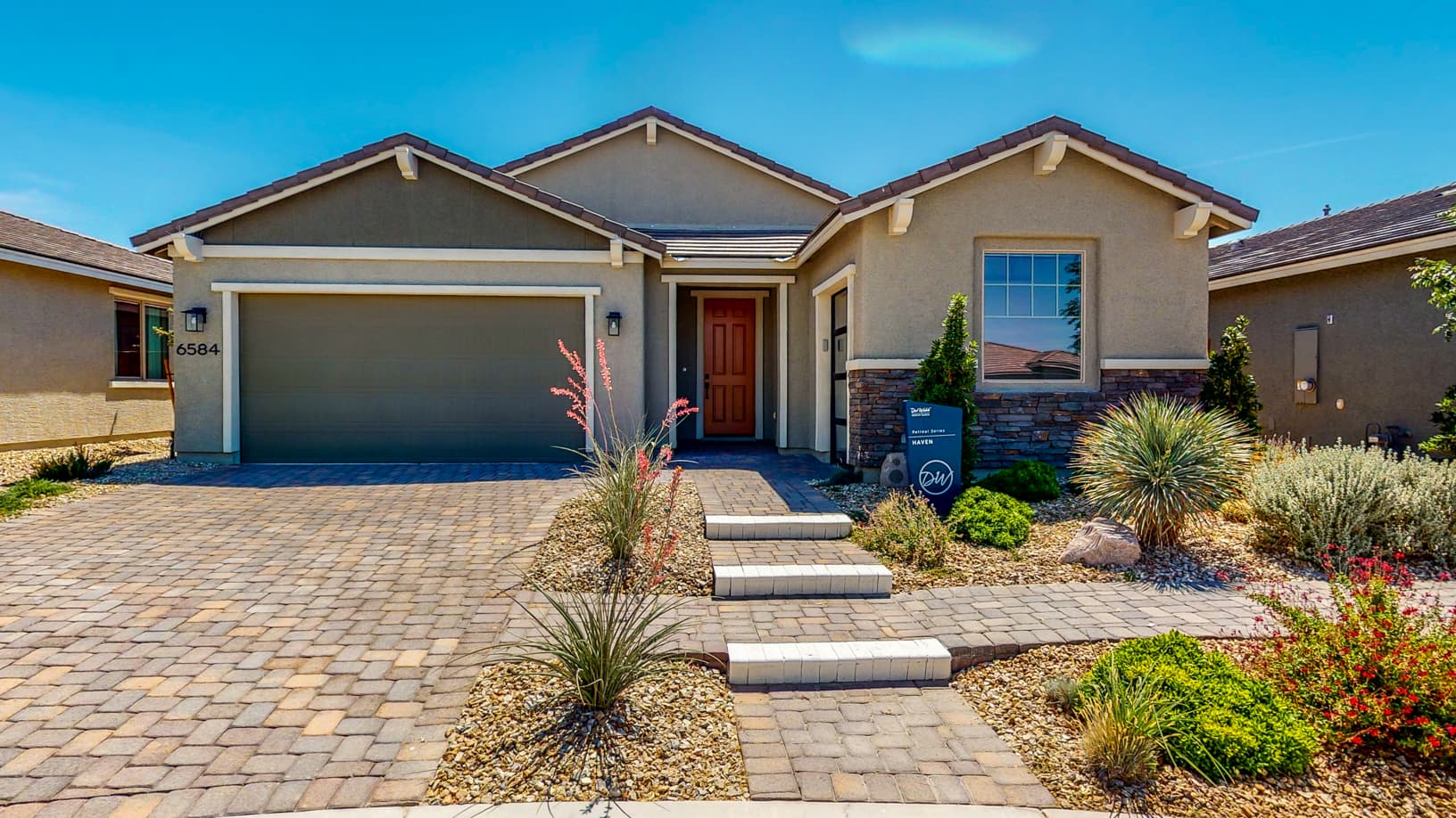Single-story home at Del Webb North Ranch featured in community flyers